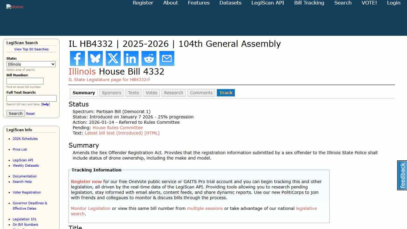 IL HB4332 | 2025-2026 | 104th General Assembly | LegiScan