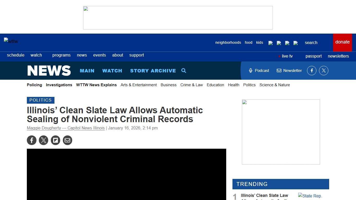 Illinois’ Clean Slate Law Allows Automatic Sealing of Nonviolent Criminal Records | Chicago News | WTTW